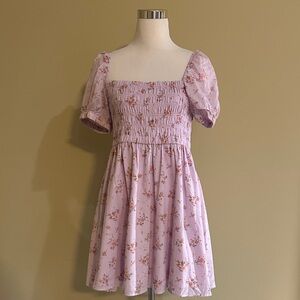 Altar'd State Lavender Floral Mini Dress